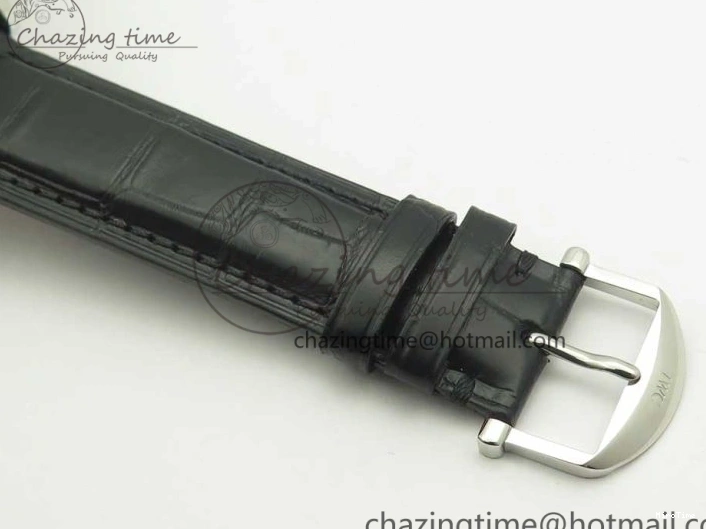 MIROTIME 0223 Supportive Portofino Automatic SS AF 1:1 Best Edition White Dial on Black Croco Leather Strap A 7184